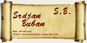 Srđan Buban vizit kartica